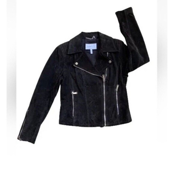 BCBGeneration Chocolate Brown 100% Suede Moto Jacket Sz S Zipper NWOT $389 - Picture 2 of 12